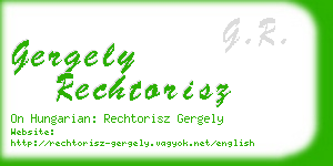 gergely rechtorisz business card